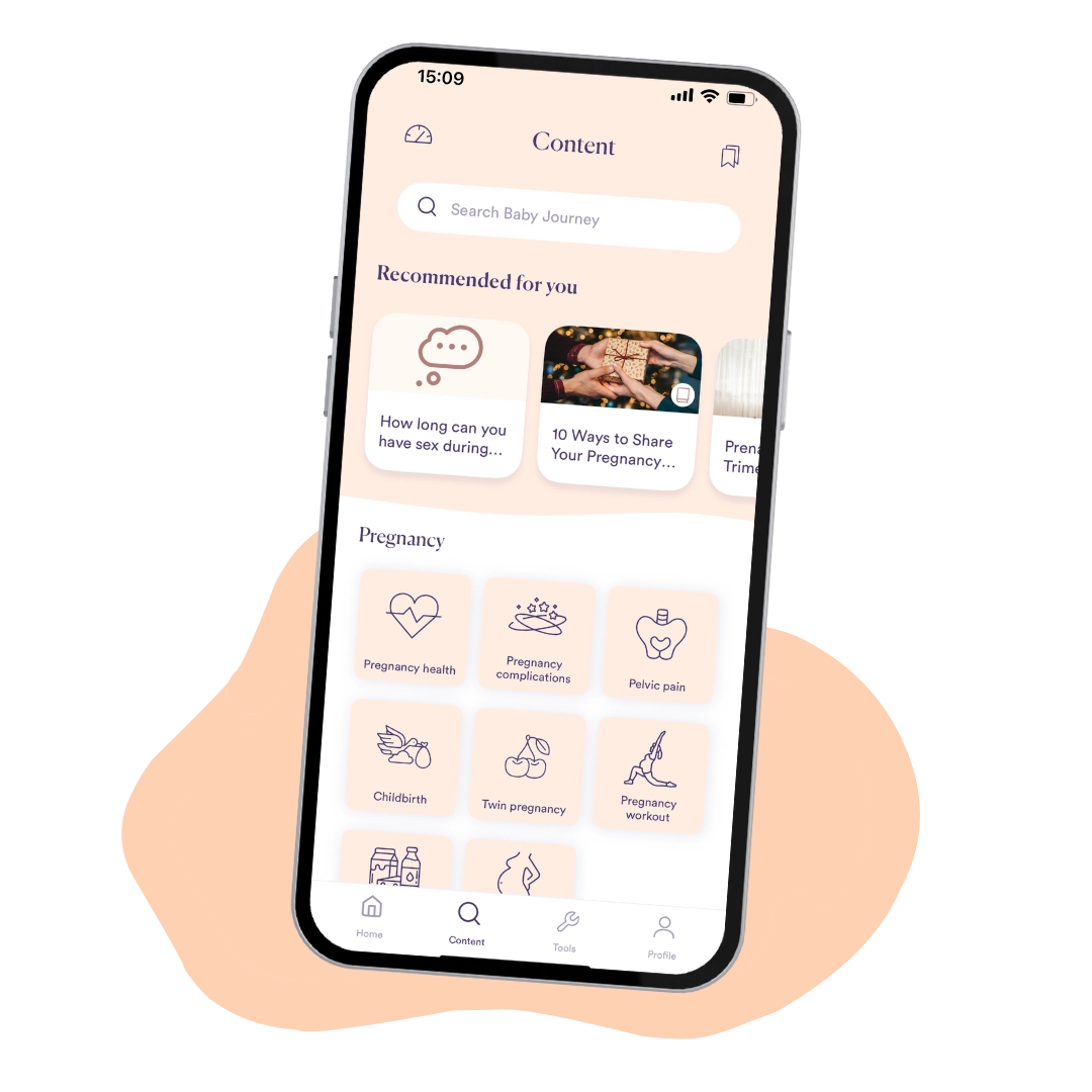 Baby Journey Gravidapp - Innehåll