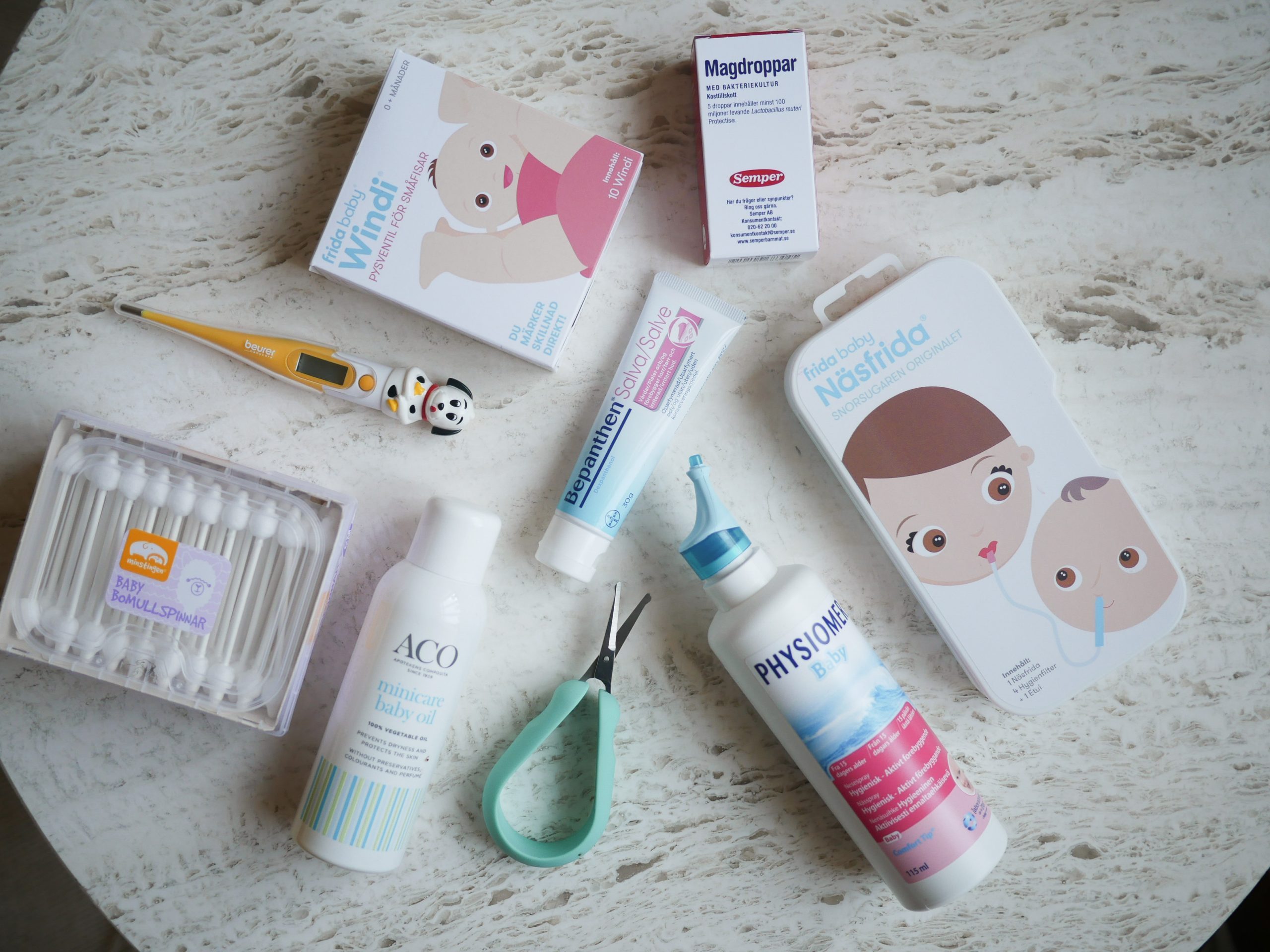 Apohem baby products on table